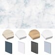 99DECO - Crédence cuisine en aluminium - effet marbre bleu - 360x50 cm (en 3 bandeaux) - vignette