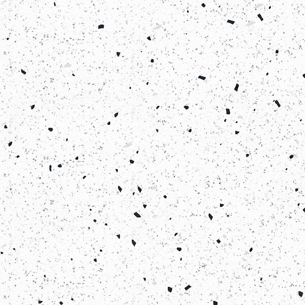 99DECO - Crédence cuisine en aluminium - motif terrazzo blanc et noir - 200x20 cm (en 2 bandeaux) - large