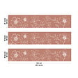 99DECO - Crédence cuisine en aluminium - motif floral terracotta et blanc - 300x20 cm (en 3 bandeaux) - vignette