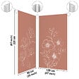 99DECO - Lot de 2 panneaux de douche en PVC (90x220 & 120x220 cm) + profilés blanc - Charme - Blanc et Terracotta - vignette