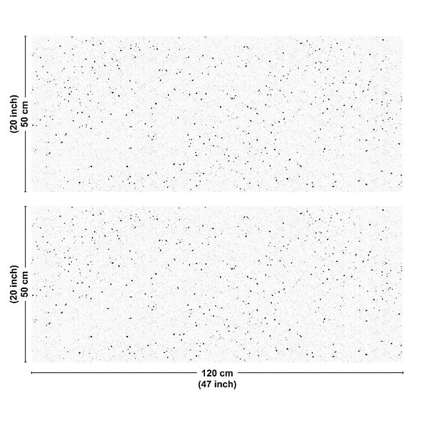 99DECO - Crédence cuisine en aluminium - motif terrazzo blanc et noir - 240x50 cm (en 2 bandeaux) - large