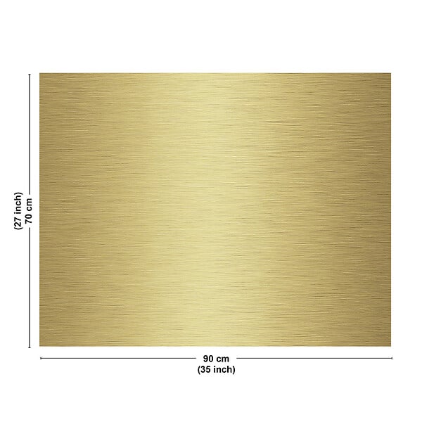 99DECO - Fond de hotte en aluminium - effet industriel doré - 70x90 cm - large