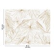 99DECO - Fond de hotte en aluminium - motif floral caramel - 70x90 cm - vignette