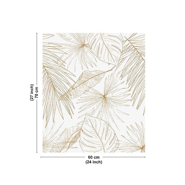 99DECO - Fond de hotte en aluminium - motif floral caramel - 70x60 cm - large