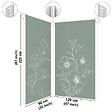 99DECO - Lot de 2 panneaux de douche en PVC (90x220 & 120x220 cm) + profilés blanc - Charme - Blanc et Vert - vignette