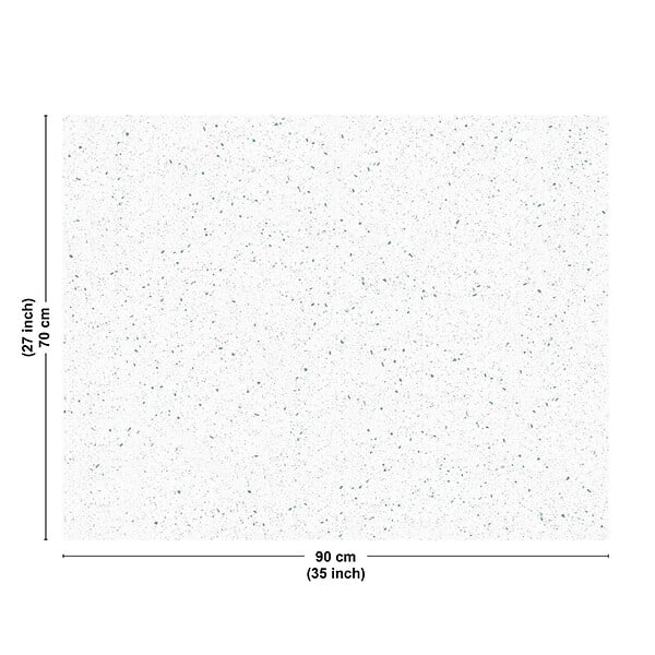 99DECO - Fond de hotte en aluminium - motif terrazzo blanc et vert - 70x90 cm - large