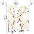 99DECO - Lot de 2 panneaux de douche en PVC (90x220 & 120x220 cm) + profilés blanc - Sotma - Blanc et doré - vignette
