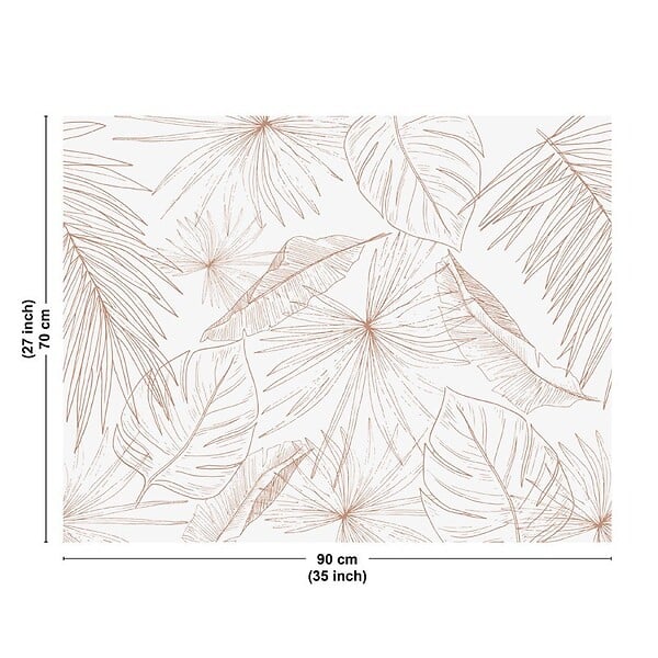 99DECO - Fond de hotte en aluminium - motif floral terracotta - 70x90 cm - large