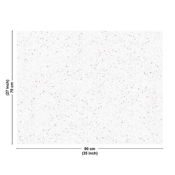 99DECO - Fond de hotte en aluminium - motif terrazzo blanc et terracotta - 70x90 cm - large