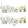 99DECO - Crédence cuisine en aluminium - motif floral vert, violet, jaune et rouge - 240x50 cm (en 2 bandeaux) - vignette