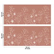 99DECO - Crédence cuisine en aluminium - motif floral terracotta et blanc - 240x50 cm (en 2 bandeaux) - vignette