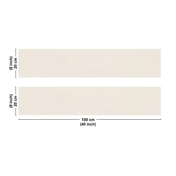 99DECO - Crédence cuisine en aluminium - motif sable beige - 200x20 cm (en 2 bandeaux) - large