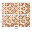 99DECO - Crédence cuisine en aluminium - effet carreaux de ciment orange - 240x50 cm (en 2 bandeaux) - vignette
