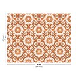 99DECO - Fond de hotte en aluminium - effet carreaux de ciment orange - 70x90 cm - vignette