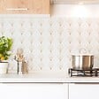 99DECO - Crédence cuisine en aluminium - art déco blanc 240x50 cm (en 2 bandeaux) - vignette