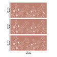 99DECO - Crédence cuisine en aluminium - motif floral terracotta et blanc - 360x50 cm (en 3 bandeaux) - vignette