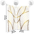 99DECO - Lot de 2 panneaux de douche en aluminium (90x220 & 120x220 cm) + profilés blanc - Sotma - Blanc et doré - vignette