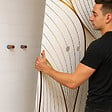 99DECO - Lot de 2 panneaux de douche en aluminium (90x220 & 120x220 cm) + profilés blanc - Sotma - Blanc et doré - vignette