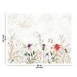 99DECO - Fond de hotte en aluminium - motif floral marron - 70x90 cm - vignette