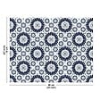 99DECO - Fond de hotte en aluminium - effet carreaux de ciment bleu - 70x90 cm - vignette