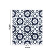 99DECO - Fond de hotte en aluminium - effet carreaux de ciment bleu - 70x60 cm - vignette