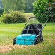 INTEC - Balayeuse à gazon Ramasse feuilles Brosse rotative renforcées Larg 53cm reglable Grand Bac 100L INTEC - vignette