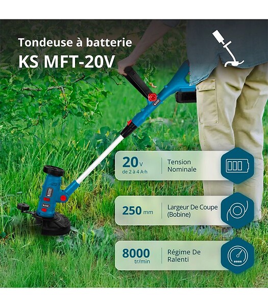 KONNER SOHNEN - Taille-bordures multifonctions sans fil Könner & Söhnen KS MFT-20V - large
