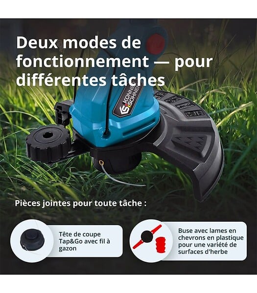 KONNER SOHNEN - Coupe-bordures à batterie sans batterie ni chargeur Könner & Söhnen KS GT-20V - large