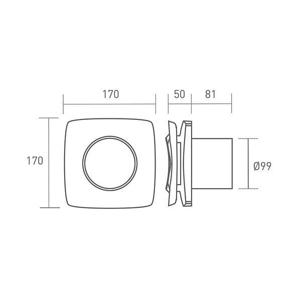 ATLANTIC - Extracteur Ponctuel Manuel Curv Flash 100i - Wc Et Salle De Bain - 90m³/h - 28 Db(a) - Blanc - large