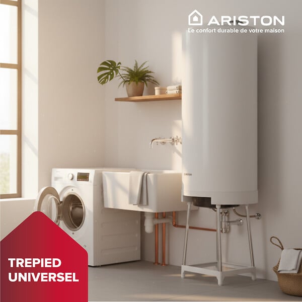 ARISTON - Trépied Universel Ajustable pour Chauffe-eau de 100 à 200L - Compatible TOUTES MARQUES - Ø513-530-560 mm - ARISTON - 4090027 - large