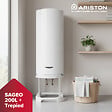 ARISTON - Pack Chauffe-eau Vertical Mural Stéatite 200L Ariston SAGEO + Trepied 4090027 + Groupe Sécurité Inox - vignette