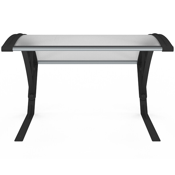 ID MARKET - Toit de protection UV en polycarbonate pour robot tondeuse gris anthracite - large