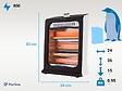 PURLINE - Chauffage halogène 800W deux puissances et faible consommation - vignette