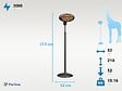 PURLINE - Chauffage halogène 2000W sur pied hauteur réglable, pour intérieure ou extérieure - vignette
