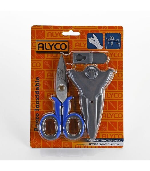ALYCO - Ciseaux Électricien Inox avec Housse Alyco 108215 - large