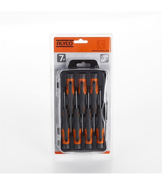 ALYCO - Set De 7 Tournevis Précision Alyco Orange Alyco 170452 - large