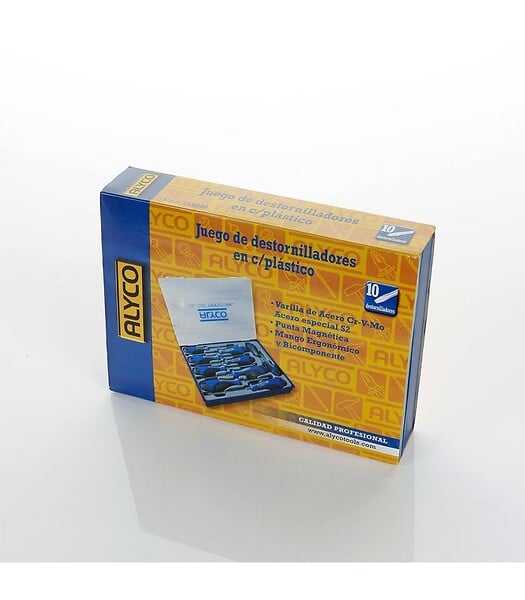ALYCO - Set De 10 Tournevis Boîtier En Plastique Alyco 119090 - large