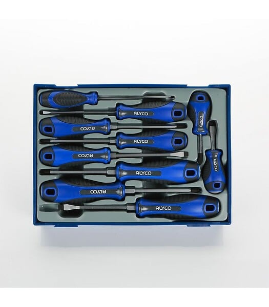 ALYCO - Set De 10 Tournevis Boîtier En Plastique Alyco 119090 - large