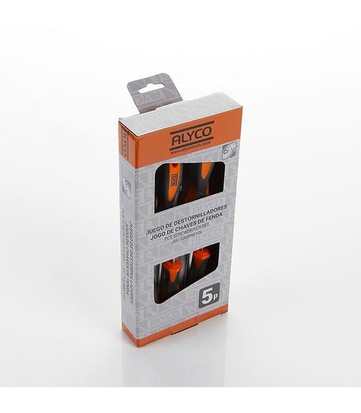 ALYCO - Set de 5 Tournevis Alyco Orange 170448 - large