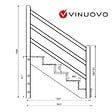 VINUOVO - Escalier extérieur VENEZIA Rambarde à droite - 5 marches H88cm L-120cm avec contremarches - vignette