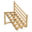 VINUOVO - Escalier extérieur VENEZIA Rambarde à droite - 7 marches H122cm L-120cm sans contremarche - vignette