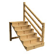 VINUOVO - Escalier extérieur VENEZIA Rambarde à droite - 6 marches H105cm L-120cm avec contremarches - vignette