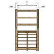 VINUOVO - MILANO - Escalier en bois 6 marches H105 cm - sans contre-marche - Palier L120 x P189 cm - Rambarde escalier 2 côtés, palier gauche et en face - vignette