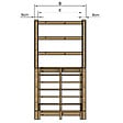 VINUOVO - MILANO - Escalier en bois 7 marches H122 cm - sans contre-marche - Palier L120 x P189 cm - Rambarde escalier 2 côtés, palier gauche et en face - vignette