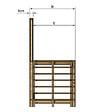 VINUOVO - MILANO - Escalier en bois 7 marches H122 cm - sans contre-marche - Palier L120 x P116 cm - Rambarde escalier et palier à gauche - vignette