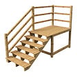 VINUOVO - MILANO - Escalier en bois 6 marches H105 cm - sans contre-marche - Palier L120 x P189 cm - Rambarde escalier gauche, palier gauche et en face - vignette