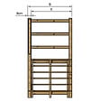 VINUOVO - MILANO - Escalier en bois 6 marches H105 cm - sans contre-marche - Palier L120 x P189 cm - Rambarde escalier gauche, palier gauche et en face - vignette