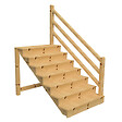 VINUOVO - Escalier extérieur VENEZIA Rambarde à droite - 7 marches H122cm L-120cm avec contremarches - vignette