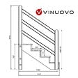 VINUOVO - Escalier extérieur VENEZIA Rambarde à gauche - 4 marches H71cm L-120cm avec contremarches - vignette