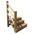 VINUOVO - Escalier extérieur VENEZIA Rambarde à gauche - 4 marches H71cm L-120cm avec contremarches - vignette